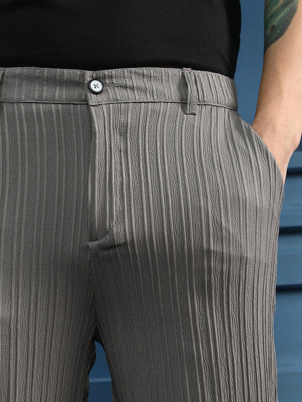 Pin-Tactile Chino Trousers