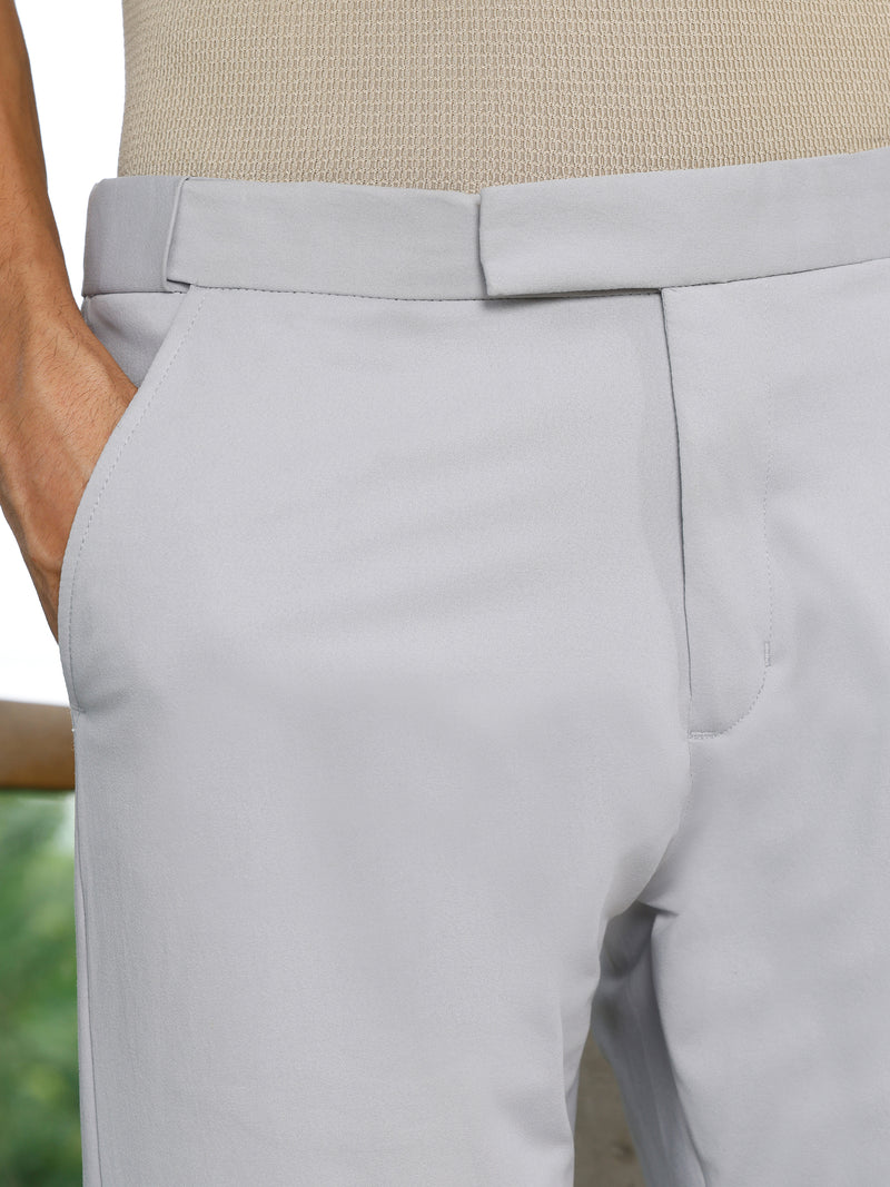 CAHOOT Men's Grey Solid Trousers - view 8