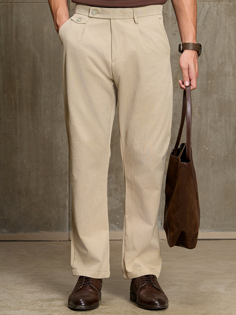 Cahoot Men's Beige Cotton Tailored Fit Trouser - view 2