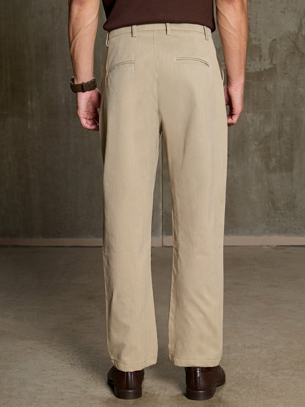 Cahoot Men's Beige Cotton Tailored Fit Trouser - view 4