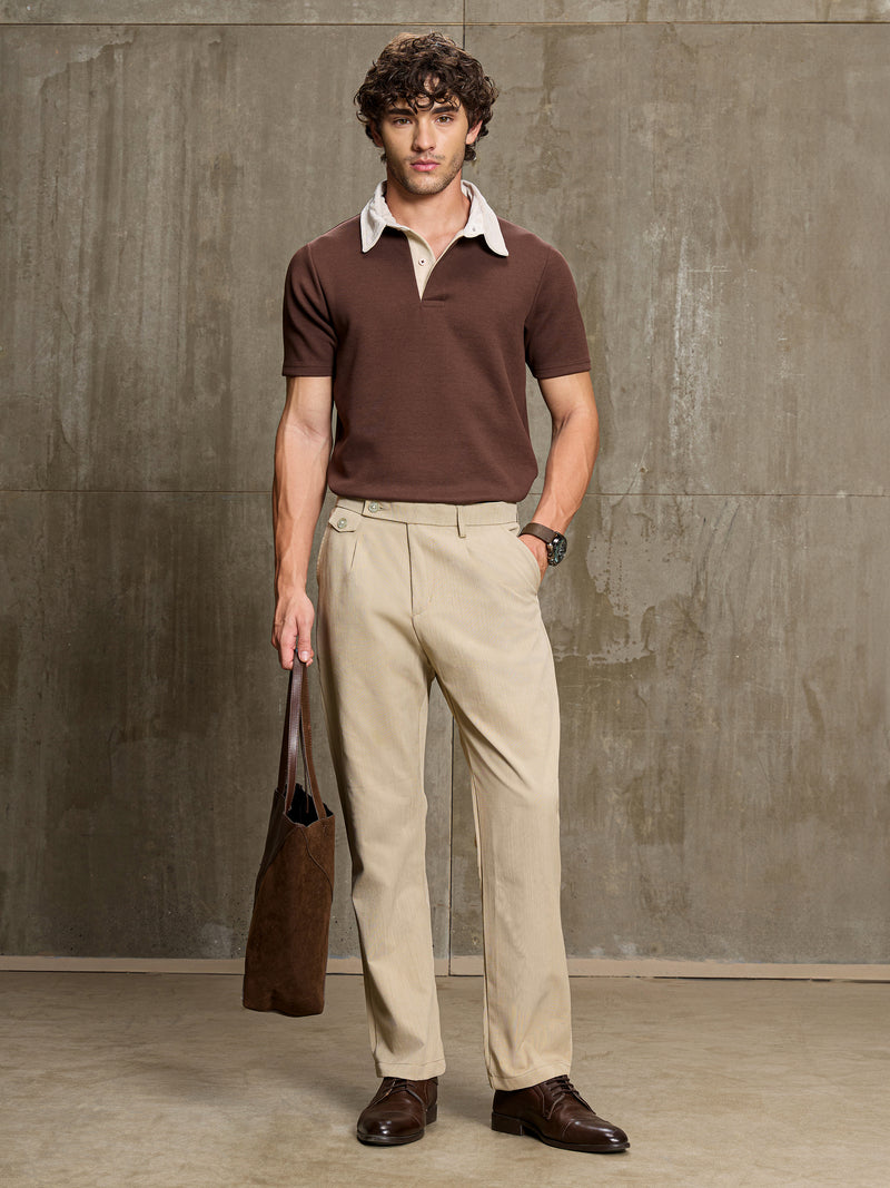 Cahoot Men's Beige Cotton Tailored Fit Trouser - view 5