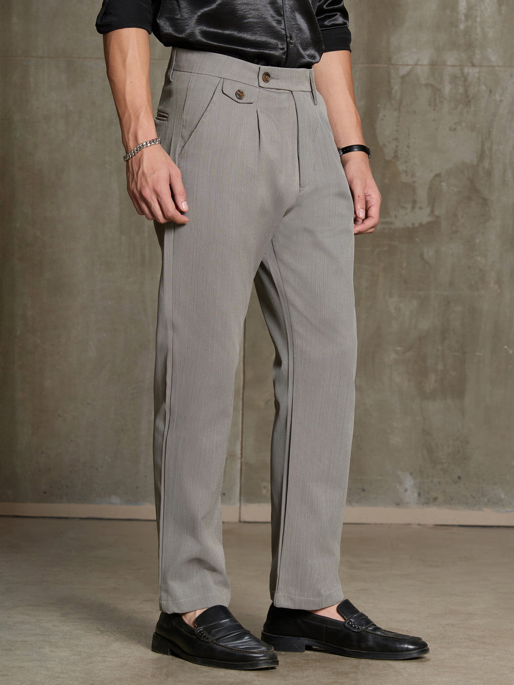 Cahoot Men's Grey Cotton Tailored Fit Trouser - view 2