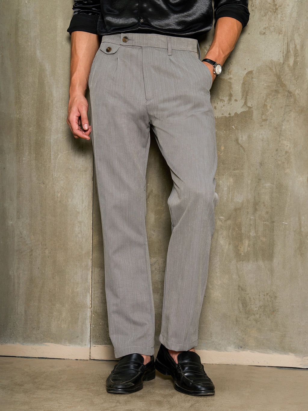 Cahoot Men's Grey Cotton Tailored Fit Trouser - view 4