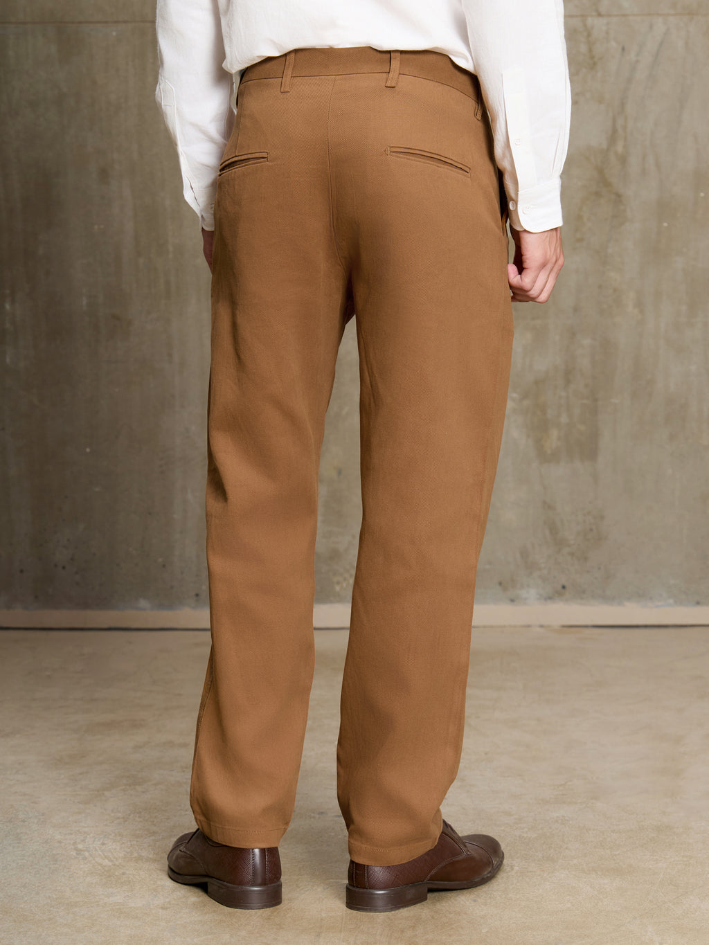 Cahoot Men's Brown 100% Cotton Twill Pleated Trouser - view 4