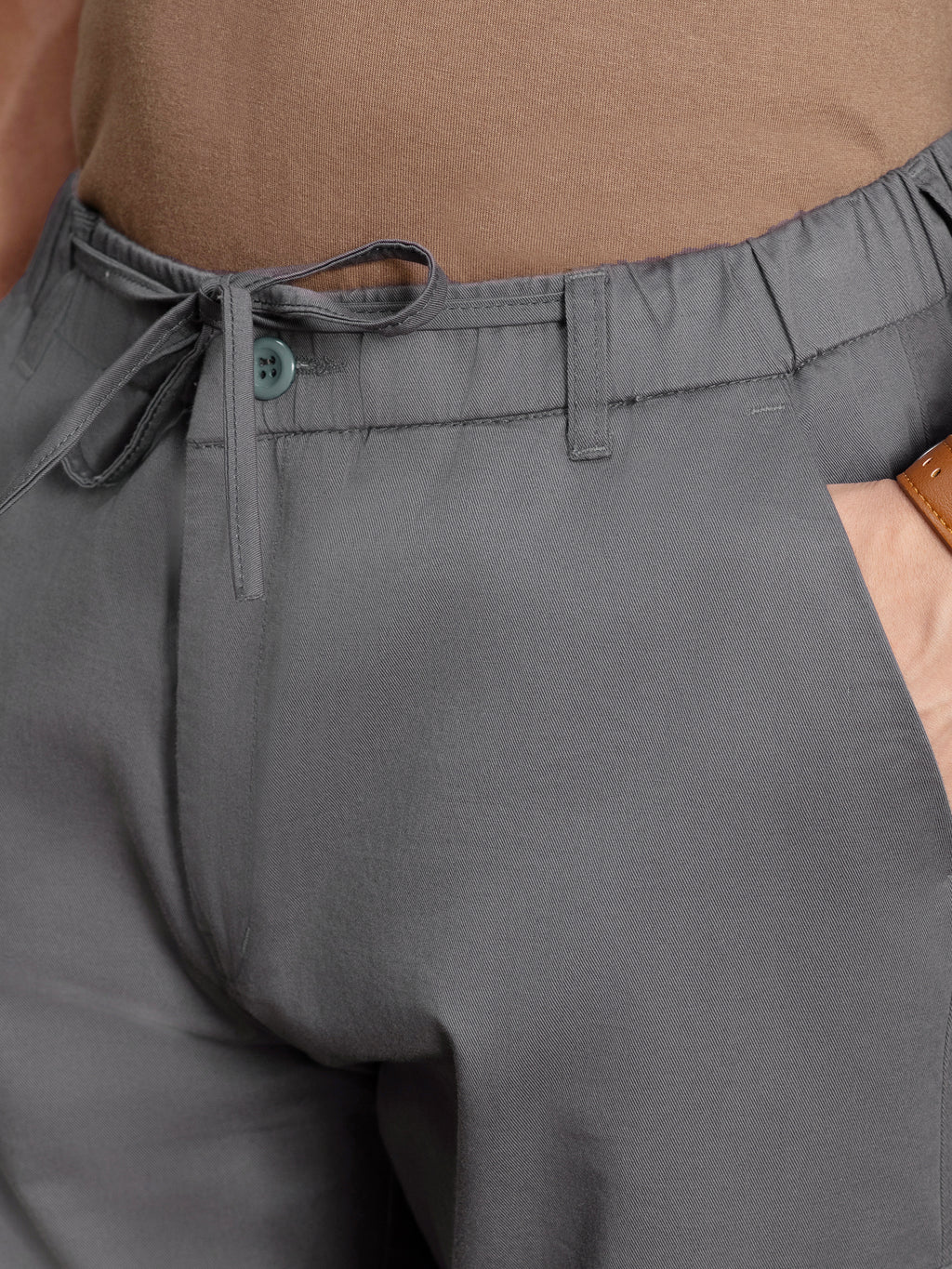 Cahoot Men's Grey Twill Cargo Pants - view 6