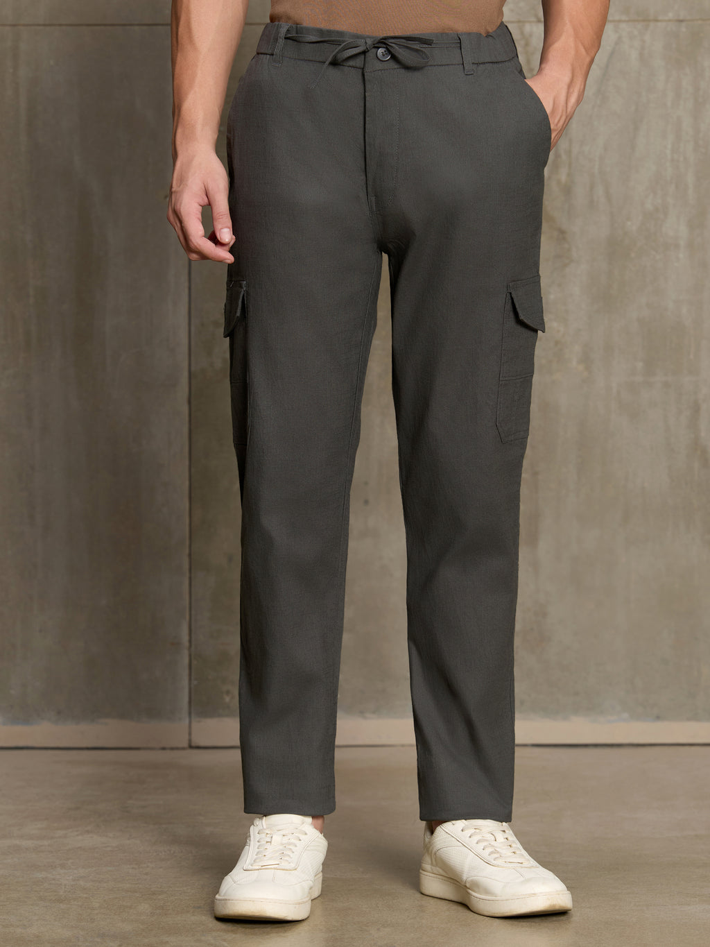 Cahoot Men's Olive Cotton Cargo Pants - view 2