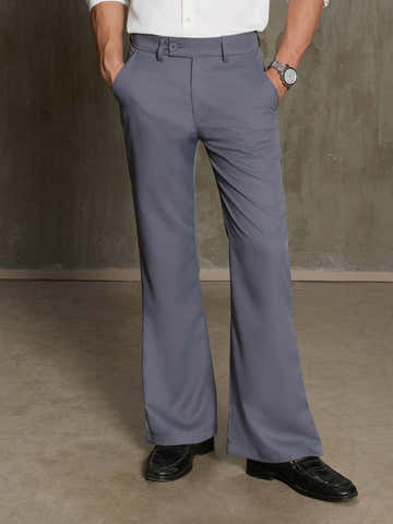 Grey Stretchable Bootcut Trouser