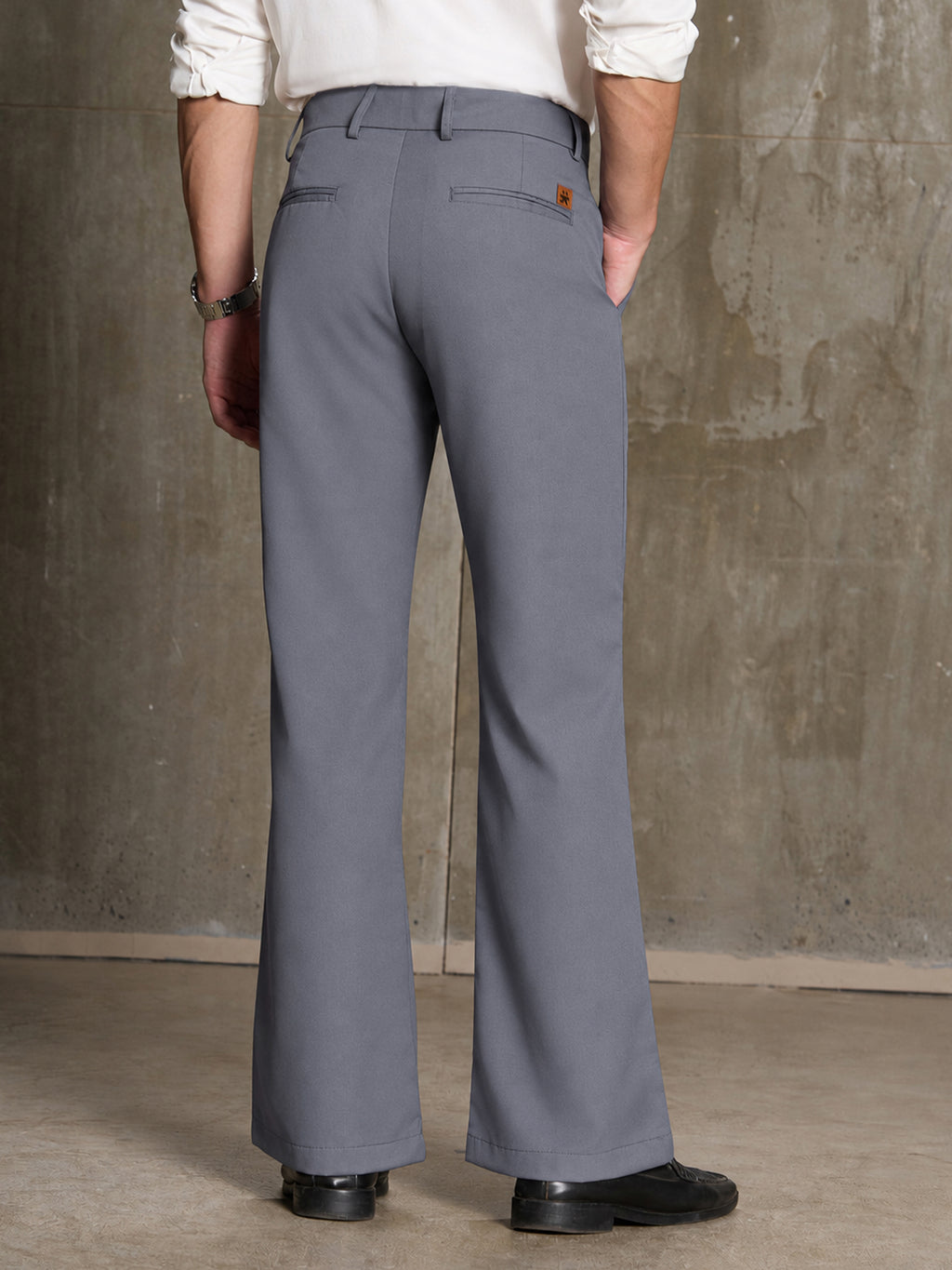Cahoot Men's Grey Stretchable Bootcut Trouser - view 4