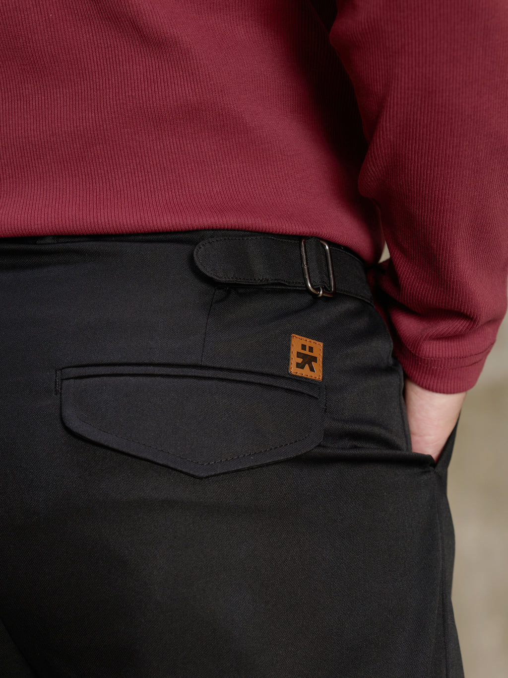 Cahoot Men's Black Pleated Regular Fit Trouser - view 7