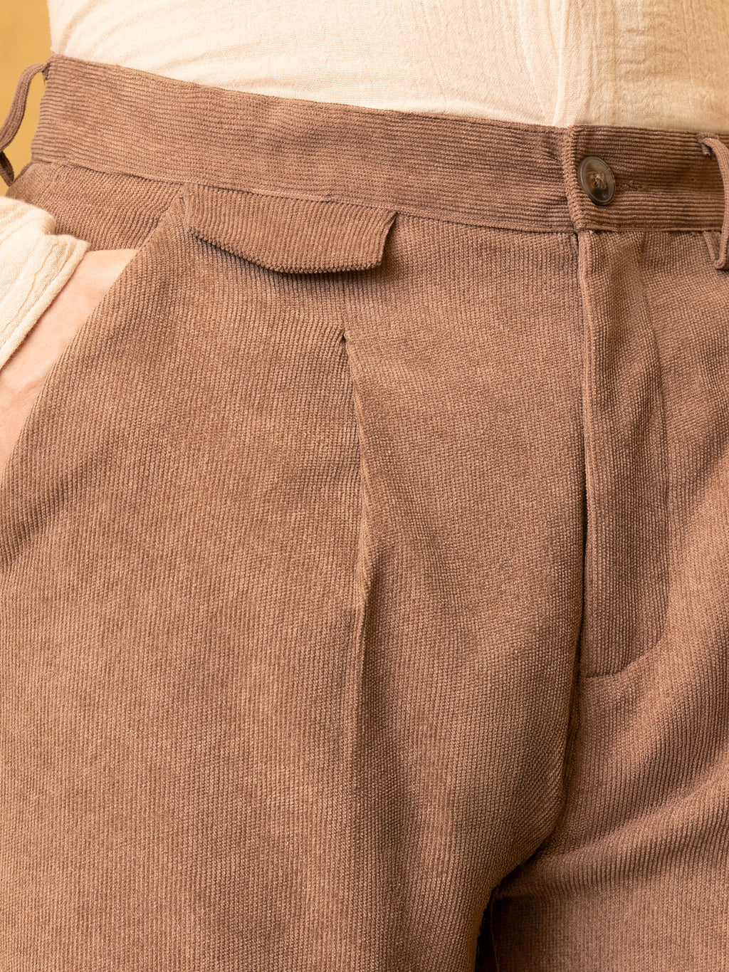 Brown Mid-Rise Regular Fit Trouser