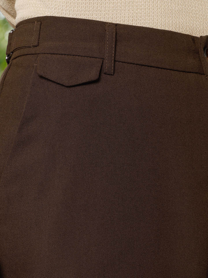 CAHOOT Men's Brown Solid Trousers - view 8