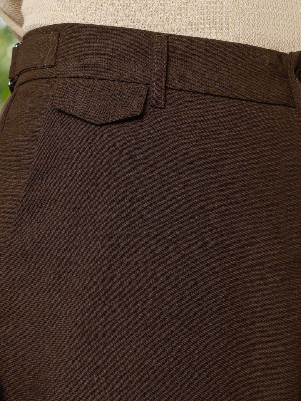 CAHOOT Men's Brown Solid Trousers - view 8