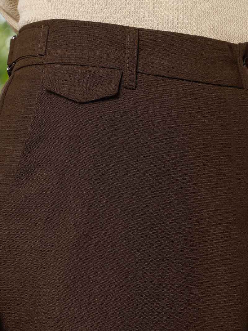 CAHOOT Men's Brown Solid Trousers - view 8