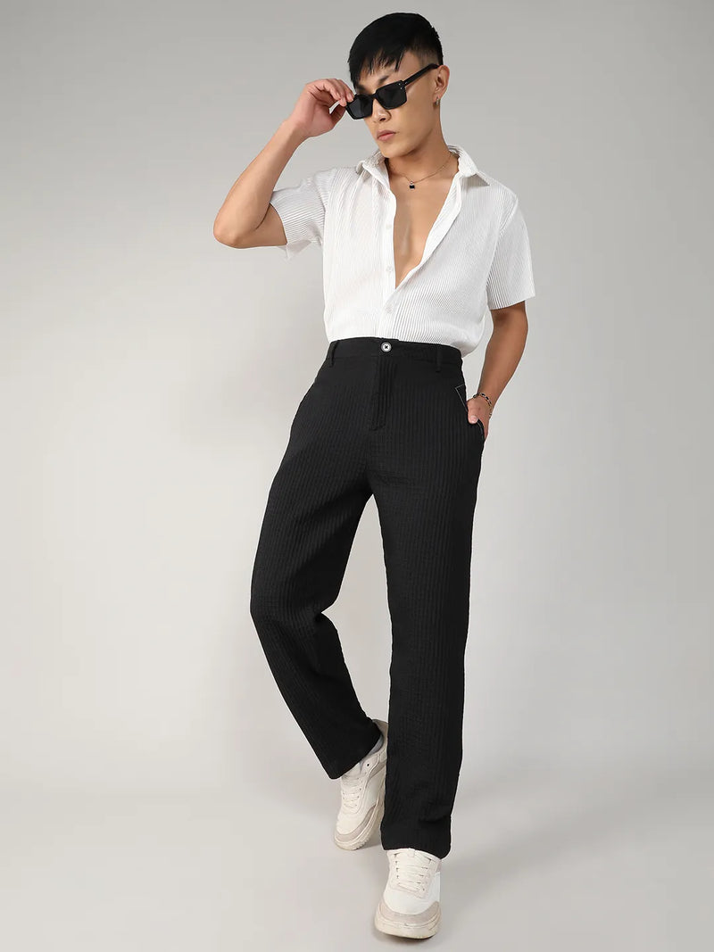 Lightweight - Textured Graph Check Trousers