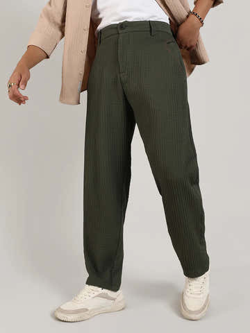 Lightweight - Textured Graph Check Trousers