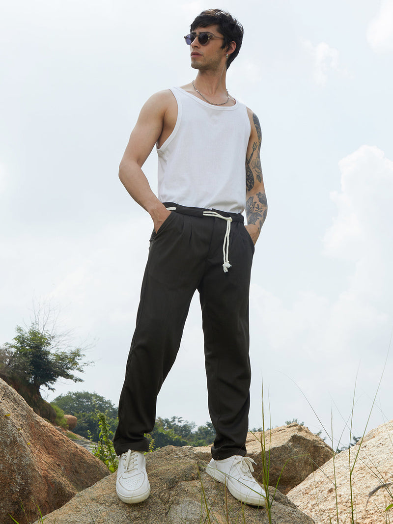 Lightweight - Belted-Rope Tailored Trousers