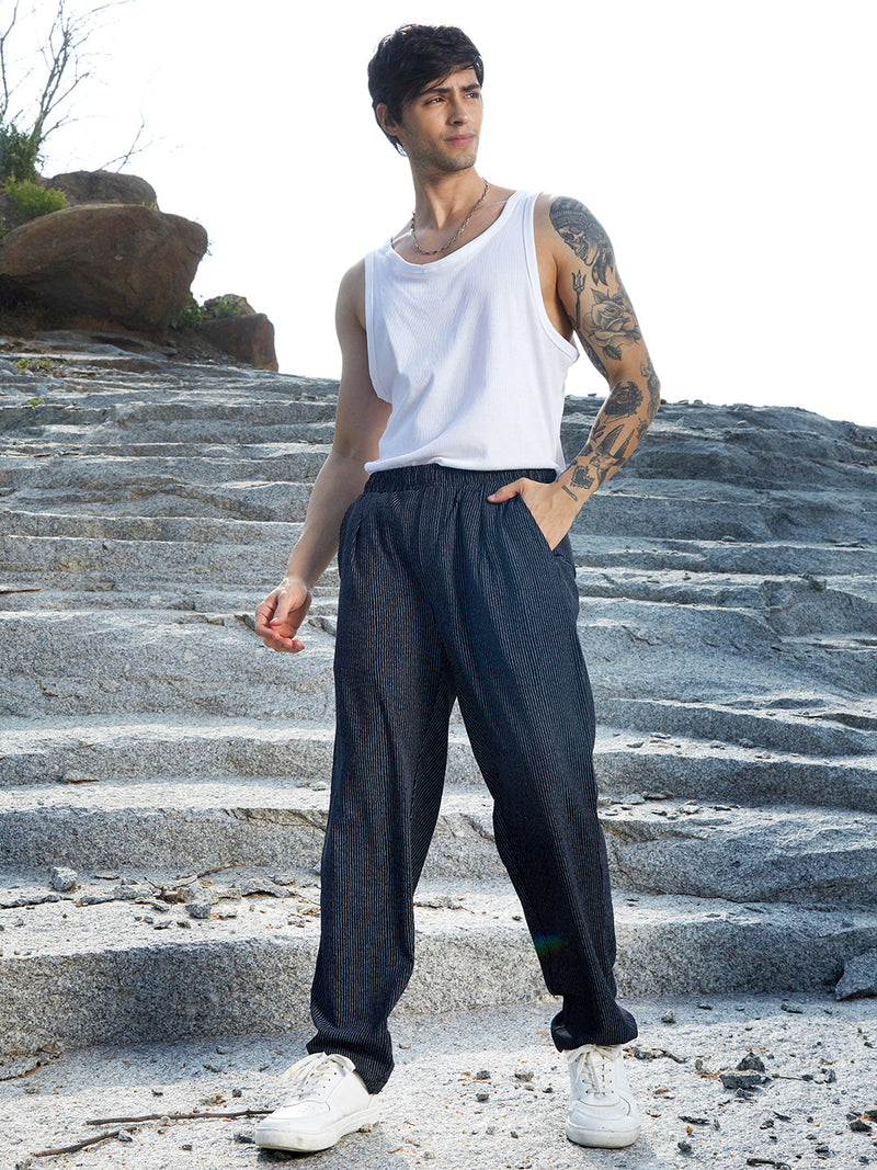 Lightweight - Striped Tailored Trousers