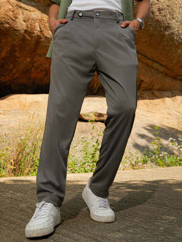Lightweight - Micro-Check Chino Trousers