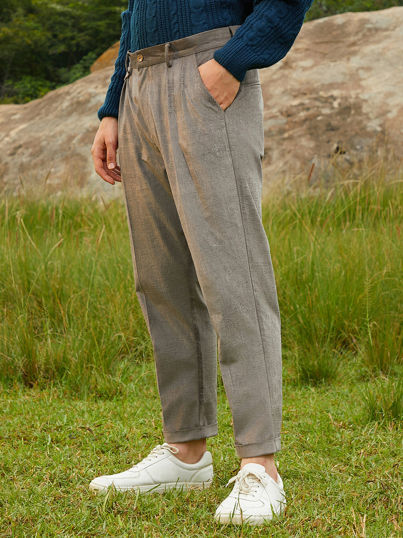 Velvet Pleated Trousers