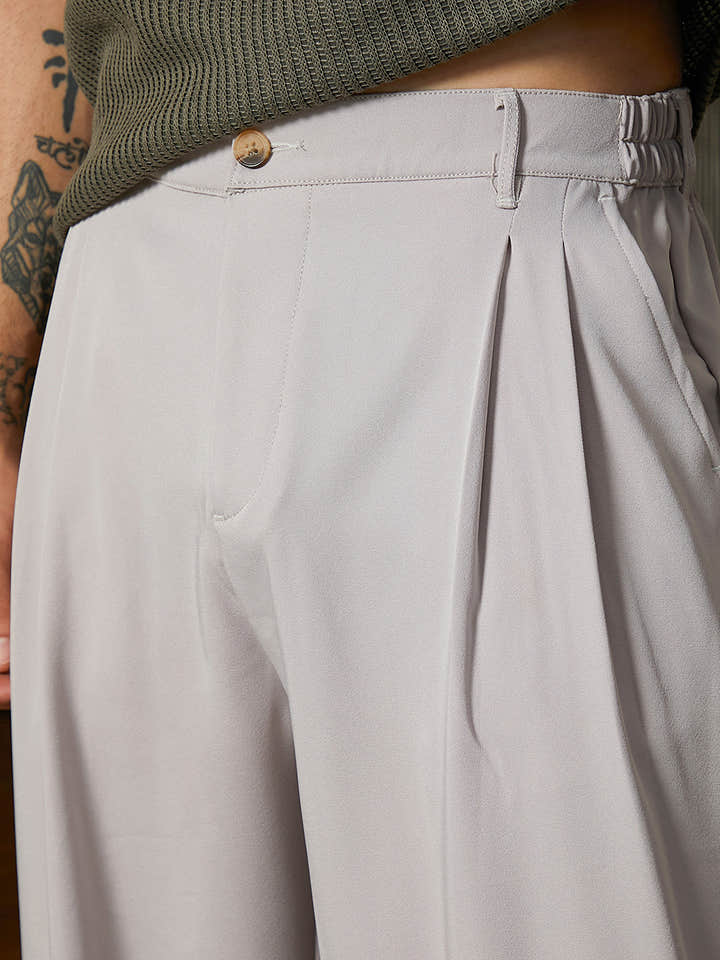 Lightweight - Straight-Cuffed Pleated Trousers
