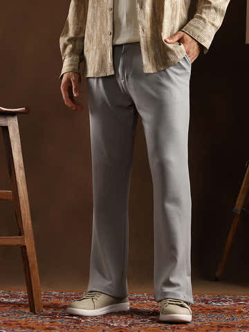 Micro-Waffle Cuffed Trousers