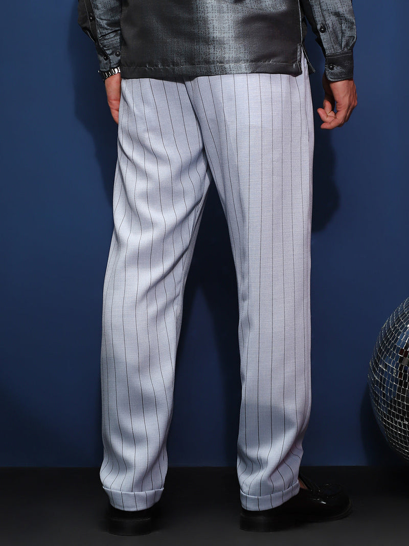 Lightweight - Pinstripe-Pleated Chino Trousers