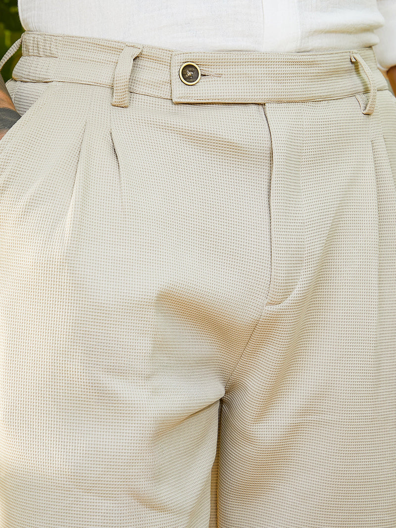 Micro-Waffle Chino Trousers