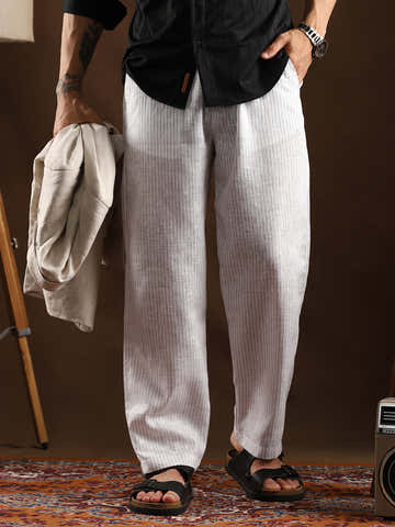 Lightweight - Pinstriped Casual Trousers