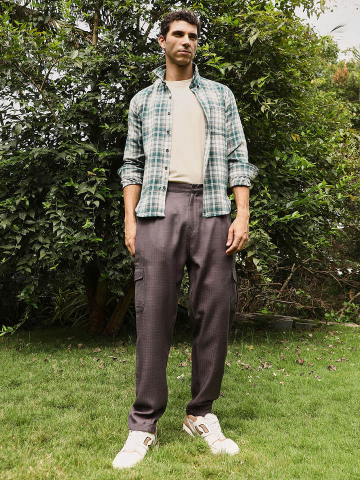 Pleated Utility-Tapered Trousers