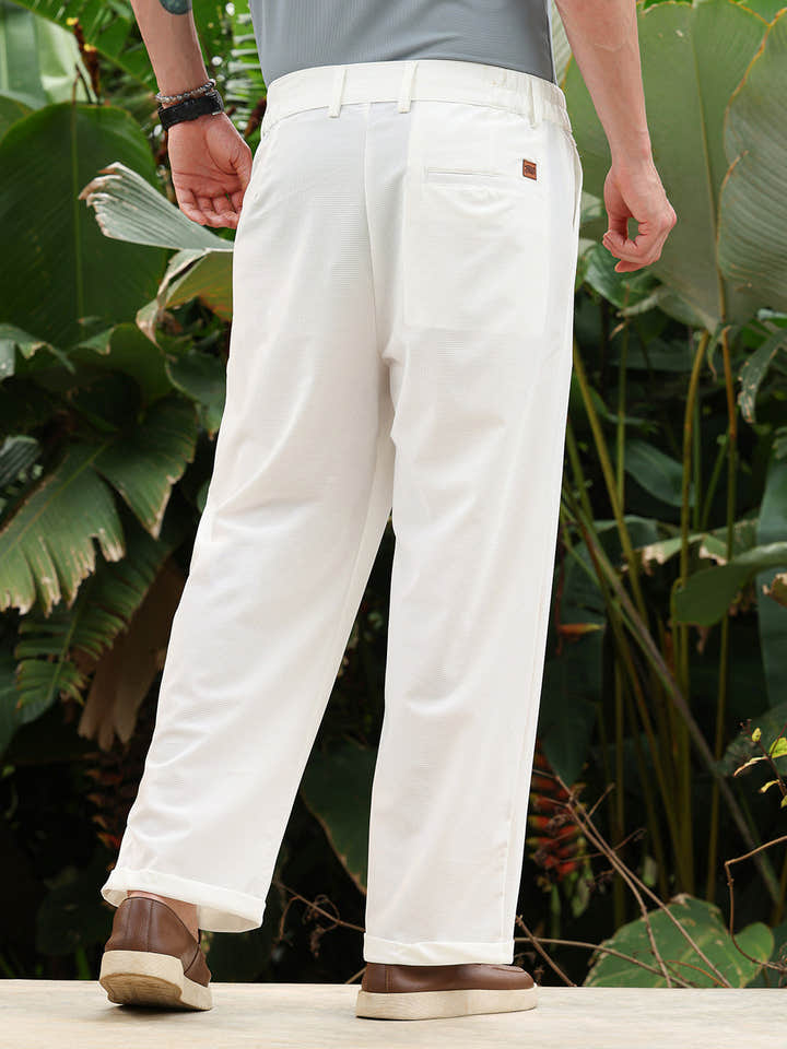 Pleated Cuffed Trousers