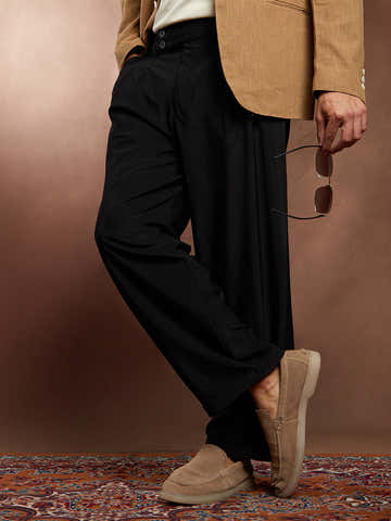 Pleated Cuffed Trousers