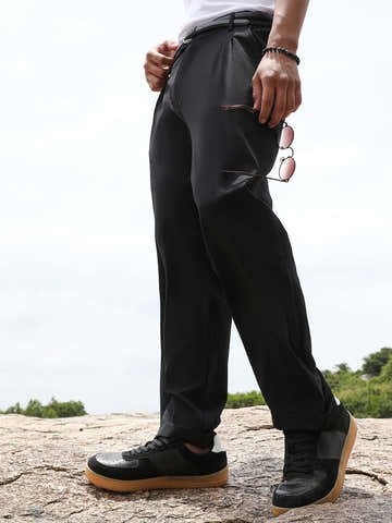 Extended-Waistband Straight Trousers