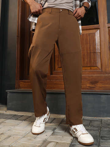 Panelled Straight-Fit Trousers
