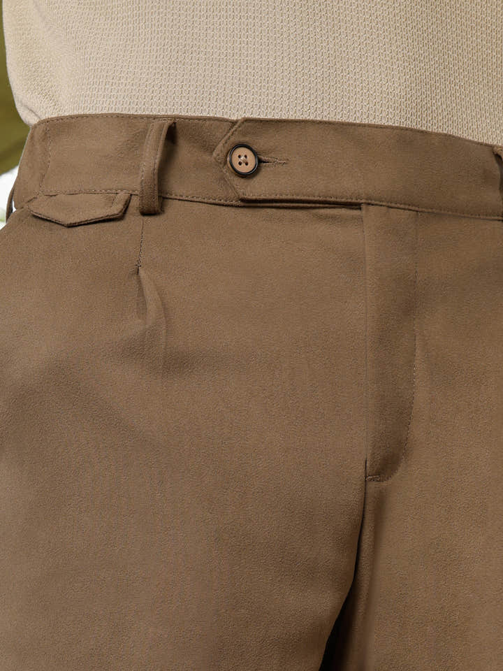 CAHOOT Men's Brown Self Design Trousers - view 7