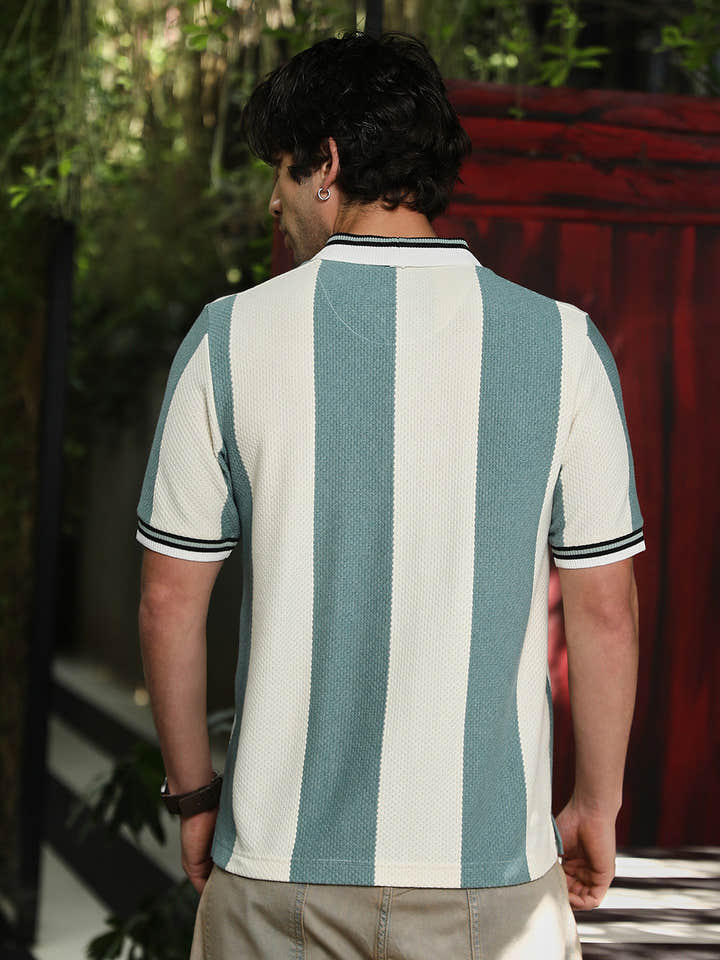 Awning-Jacquard Polo T-Shirt