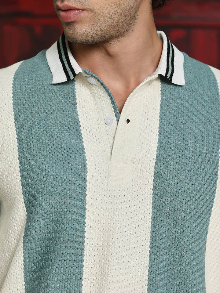 Awning-Jacquard Polo T-Shirt
