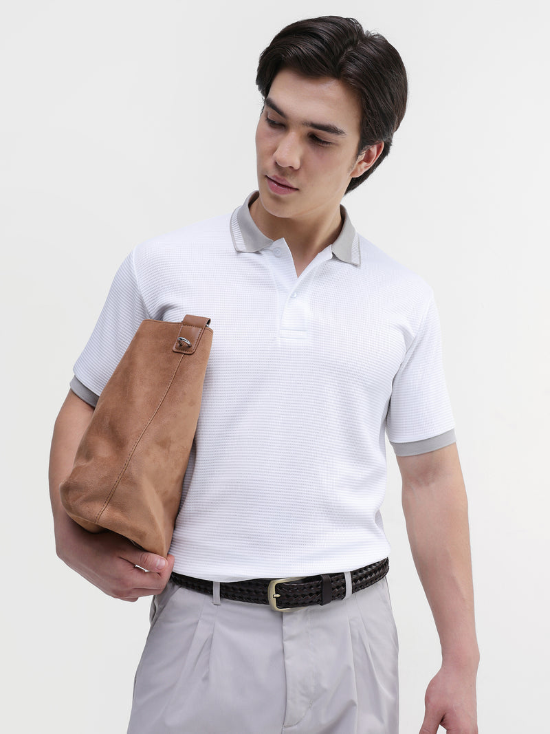 White Textured T-Shirt