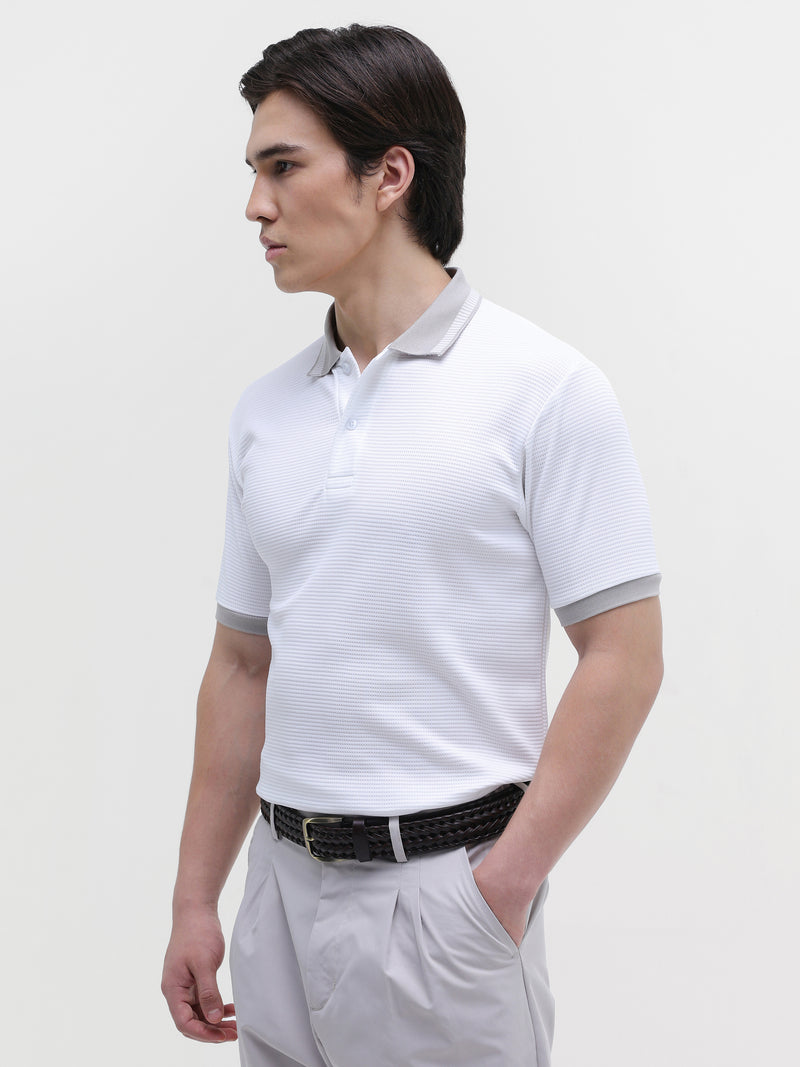 White Textured T-Shirt