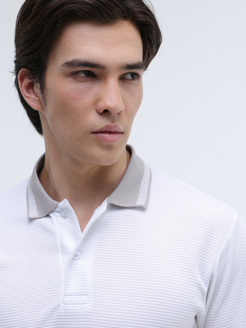 White Textured T-Shirt