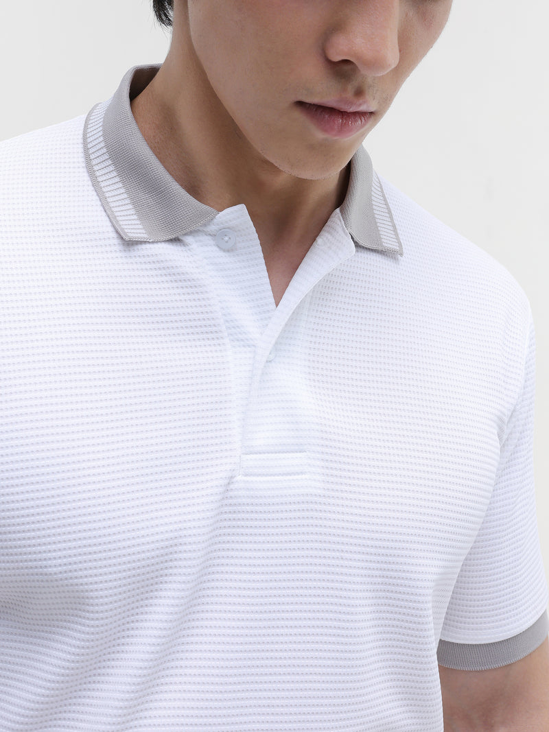 White Textured T-Shirt