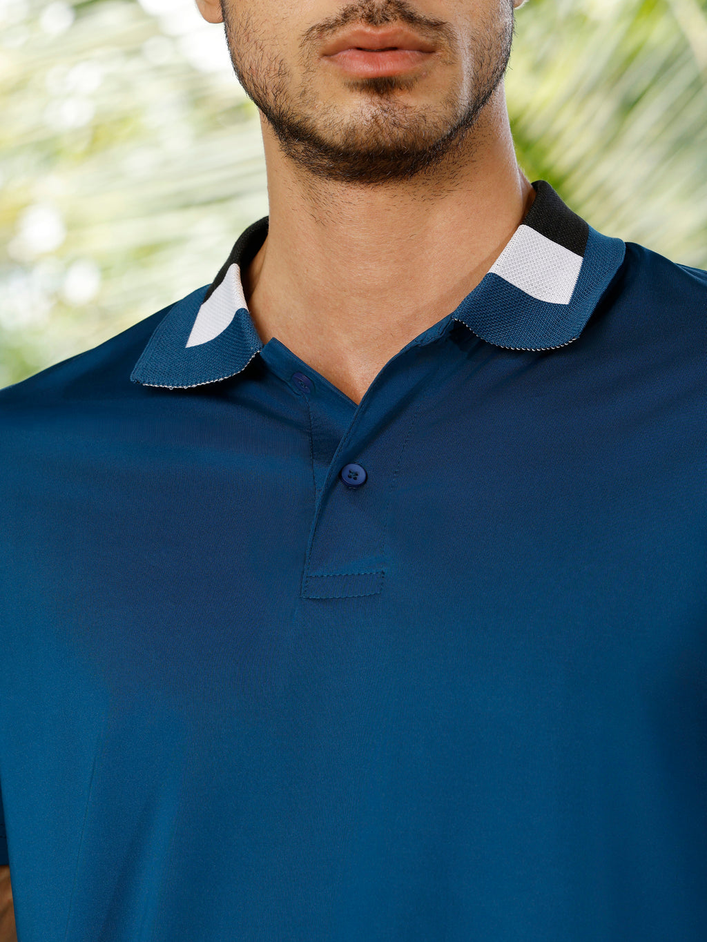 CAHOOT Men's Blue Solid Polo T-Shirt - view 6