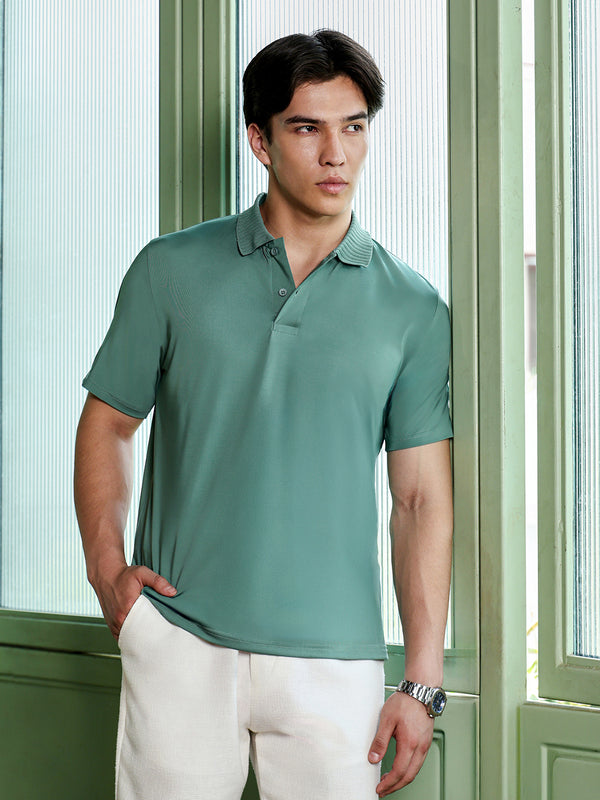 Men's Sage Green Solid T-Shirt
