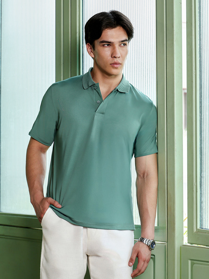 Men's Sage Green Solid T-Shirt