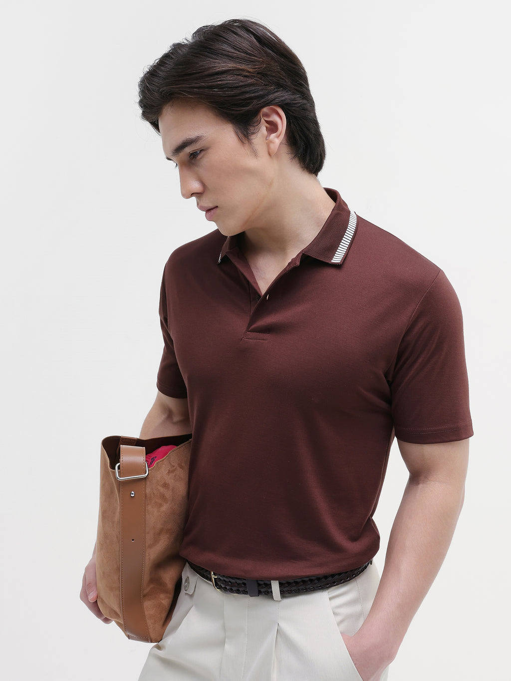 Brown Solid T-Shirt