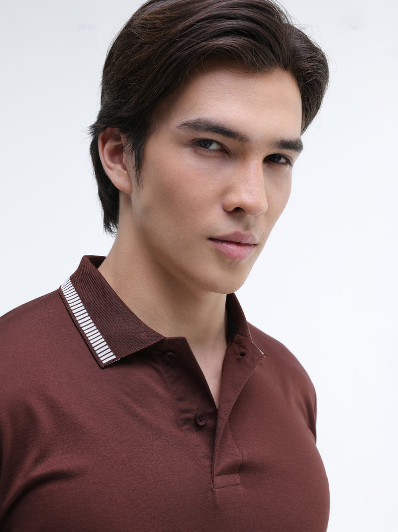 Brown Solid T-Shirt