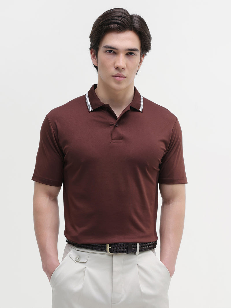 Brown Solid T-Shirt