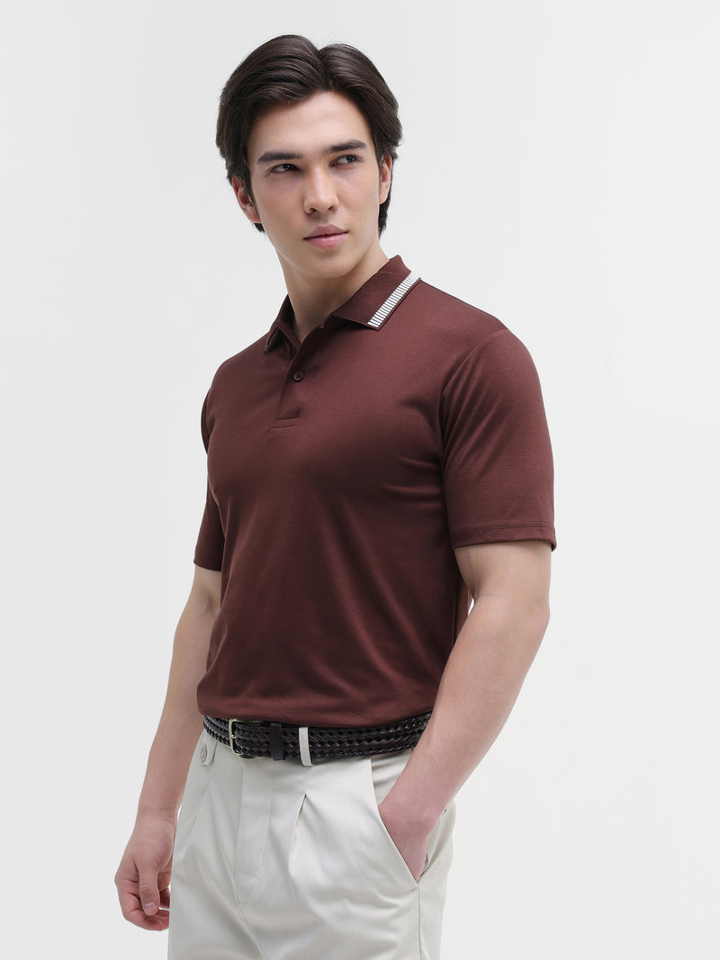 Brown Solid T-Shirt