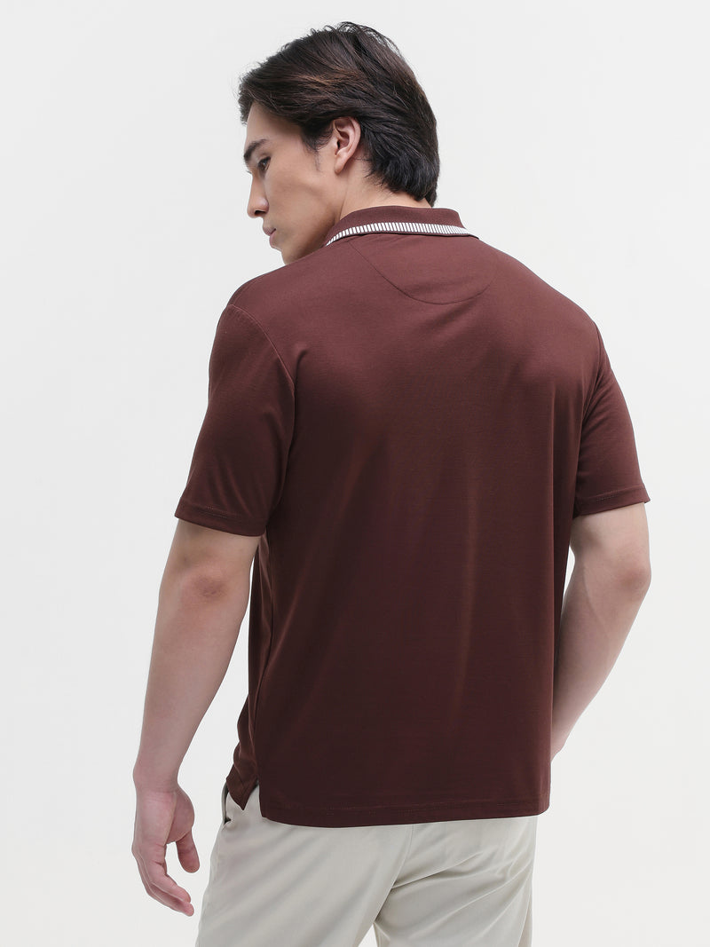Brown Solid T-Shirt