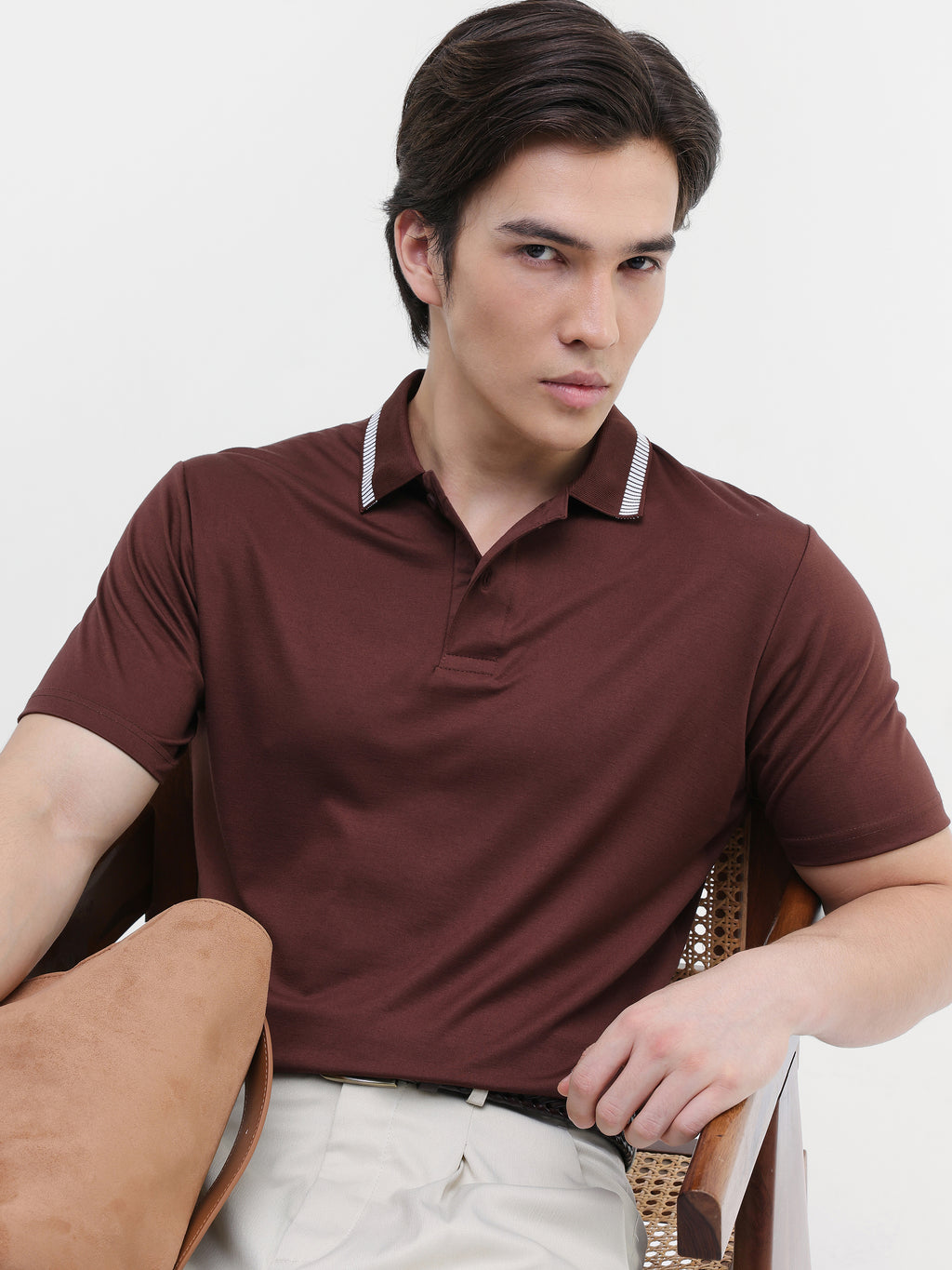 Brown Solid T-Shirt