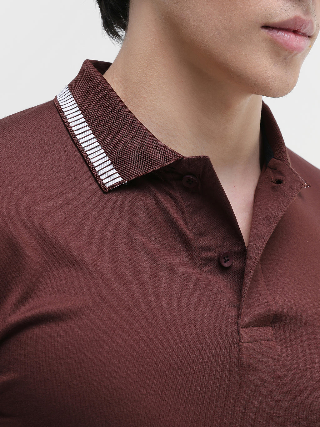 Brown Solid T-Shirt